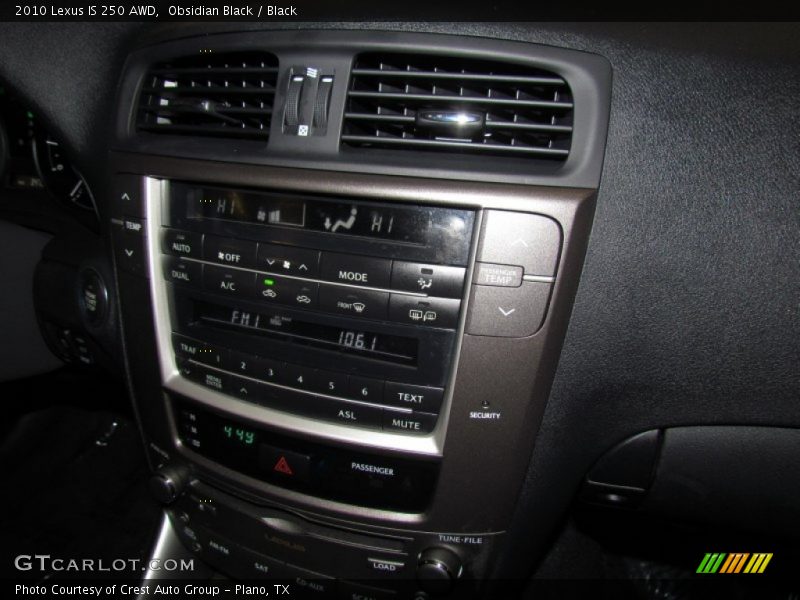 Obsidian Black / Black 2010 Lexus IS 250 AWD