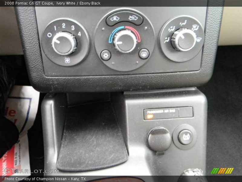 Ivory White / Ebony Black 2008 Pontiac G6 GT Coupe