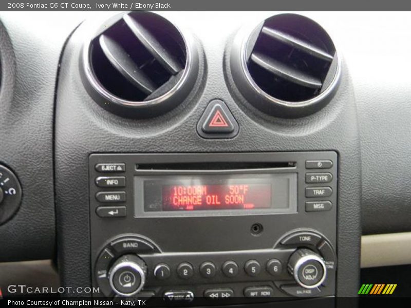 Ivory White / Ebony Black 2008 Pontiac G6 GT Coupe