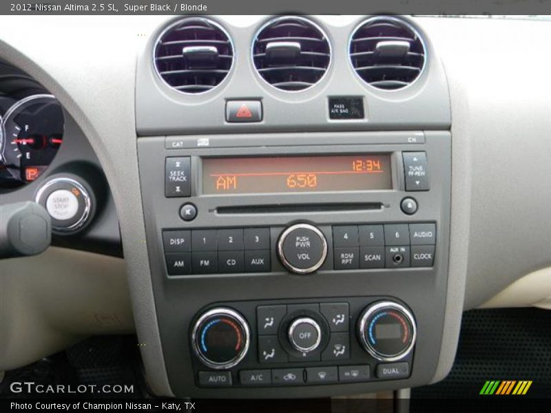 Super Black / Blonde 2012 Nissan Altima 2.5 SL