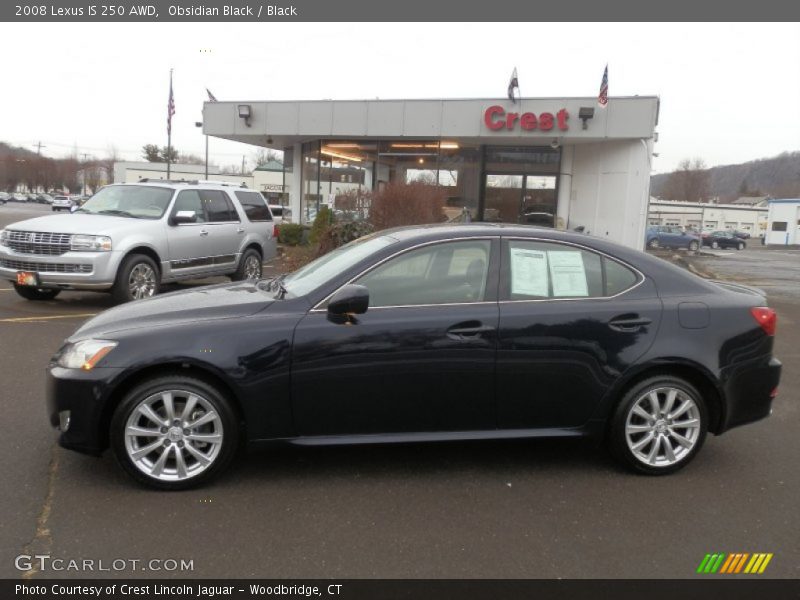 Obsidian Black / Black 2008 Lexus IS 250 AWD