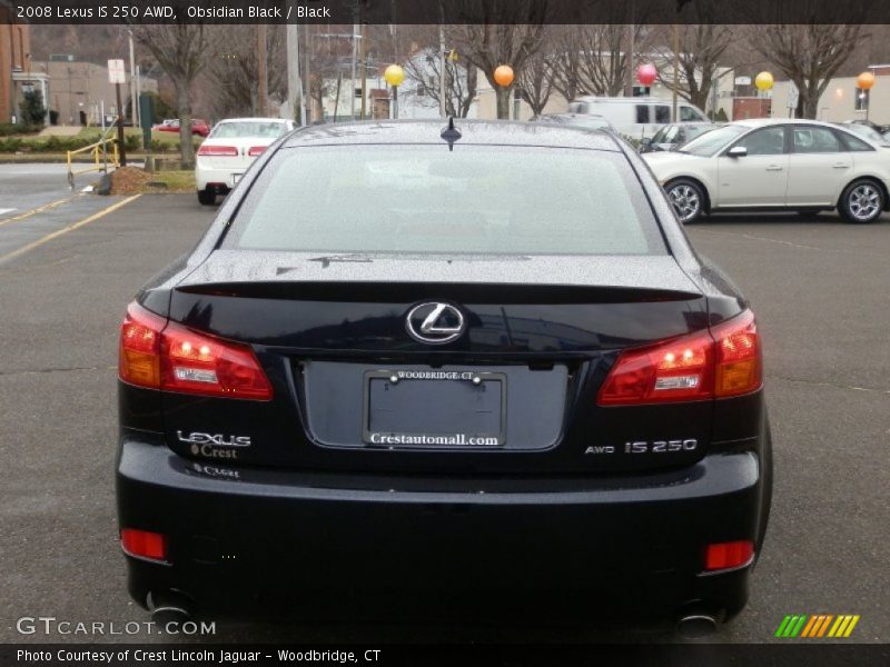 Obsidian Black / Black 2008 Lexus IS 250 AWD