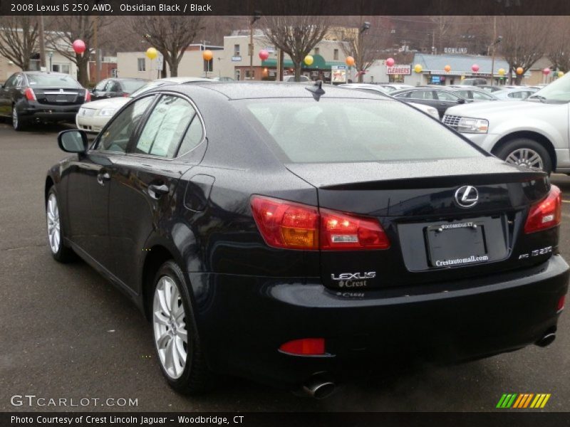Obsidian Black / Black 2008 Lexus IS 250 AWD