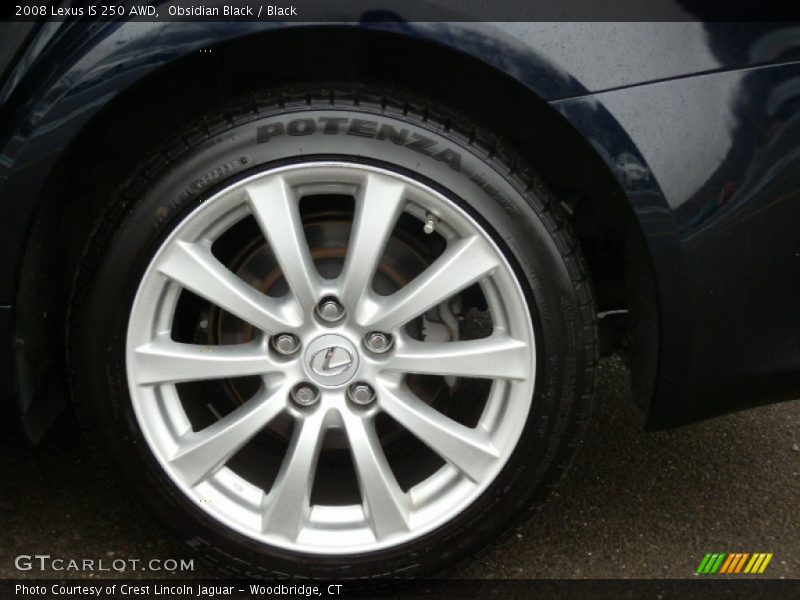 Obsidian Black / Black 2008 Lexus IS 250 AWD