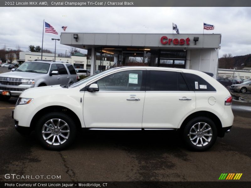 Crystal Champagne Tri-Coat / Charcoal Black 2012 Lincoln MKX AWD