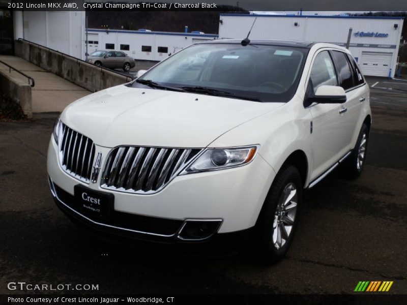 Crystal Champagne Tri-Coat / Charcoal Black 2012 Lincoln MKX AWD