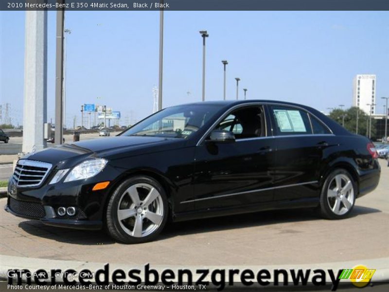 Black / Black 2010 Mercedes-Benz E 350 4Matic Sedan