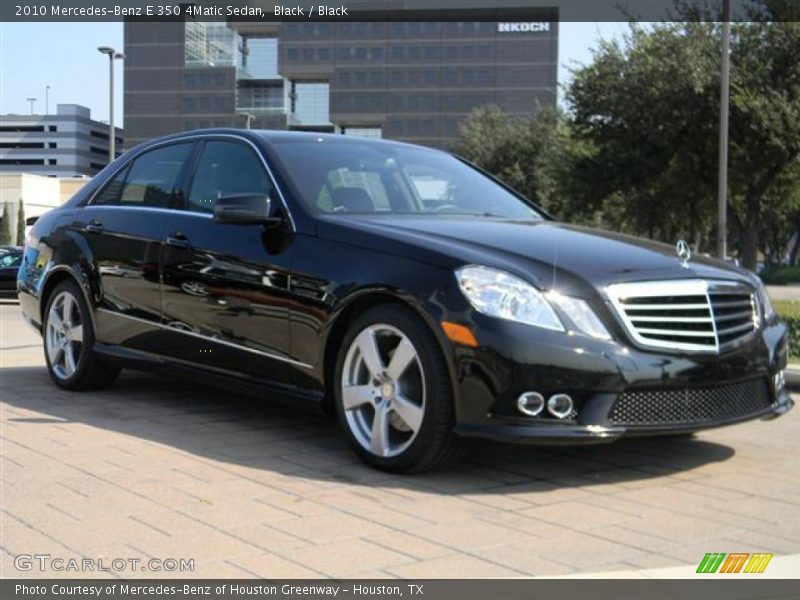 Black / Black 2010 Mercedes-Benz E 350 4Matic Sedan