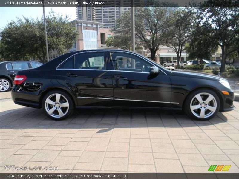 Black / Black 2010 Mercedes-Benz E 350 4Matic Sedan