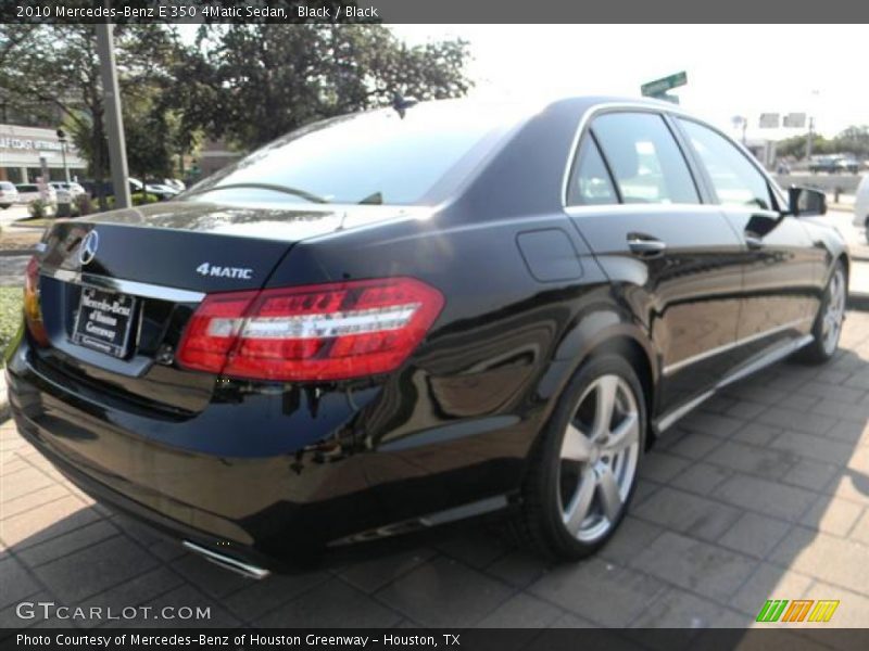 Black / Black 2010 Mercedes-Benz E 350 4Matic Sedan