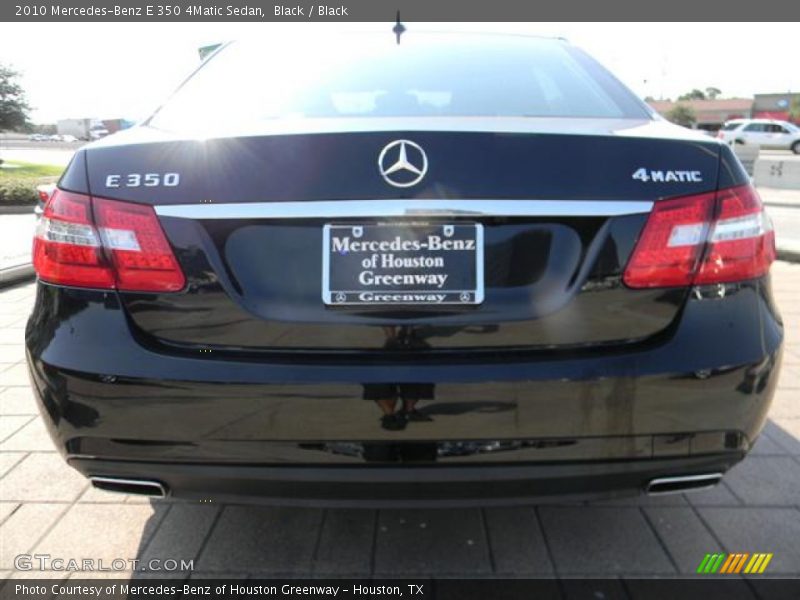 Black / Black 2010 Mercedes-Benz E 350 4Matic Sedan