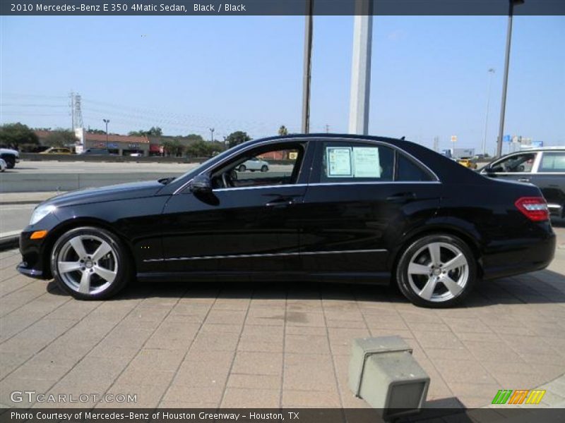 Black / Black 2010 Mercedes-Benz E 350 4Matic Sedan