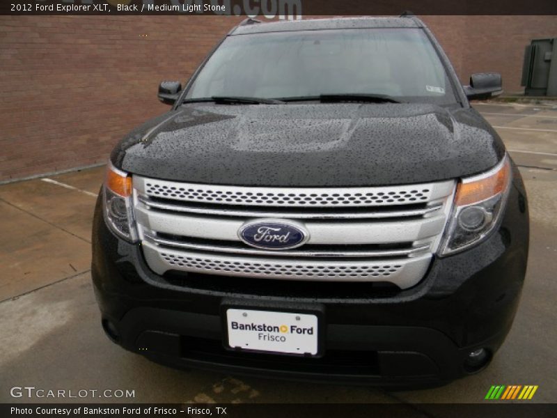 Black / Medium Light Stone 2012 Ford Explorer XLT