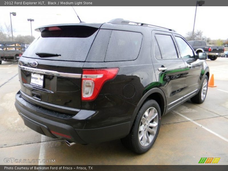 Black / Medium Light Stone 2012 Ford Explorer XLT