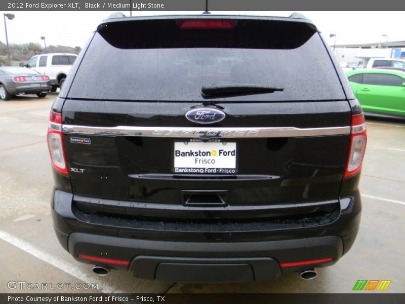 Black / Medium Light Stone 2012 Ford Explorer XLT