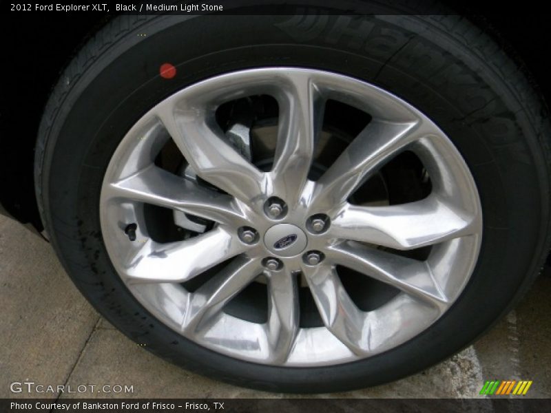 Black / Medium Light Stone 2012 Ford Explorer XLT