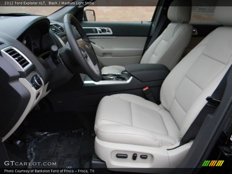 Black / Medium Light Stone 2012 Ford Explorer XLT