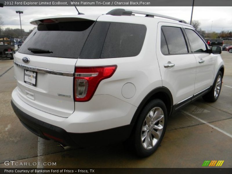 White Platinum Tri-Coat / Charcoal Black/Pecan 2012 Ford Explorer Limited EcoBoost