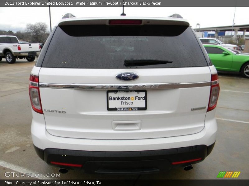 White Platinum Tri-Coat / Charcoal Black/Pecan 2012 Ford Explorer Limited EcoBoost