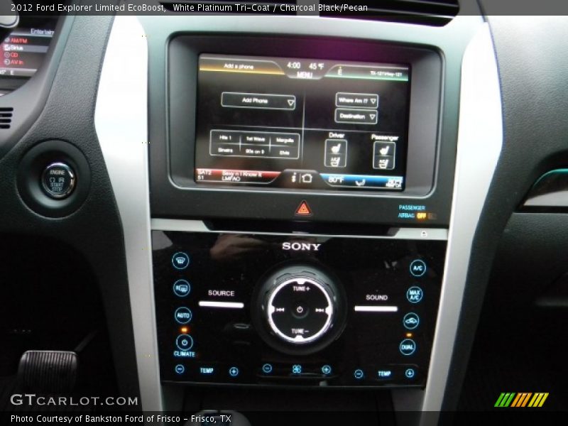 White Platinum Tri-Coat / Charcoal Black/Pecan 2012 Ford Explorer Limited EcoBoost