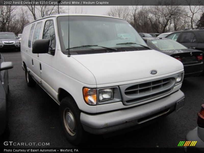 Oxford White / Medium Graphite 2002 Ford E Series Van E150 Cargo