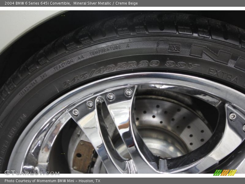 Mineral Silver Metallic / Creme Beige 2004 BMW 6 Series 645i Convertible