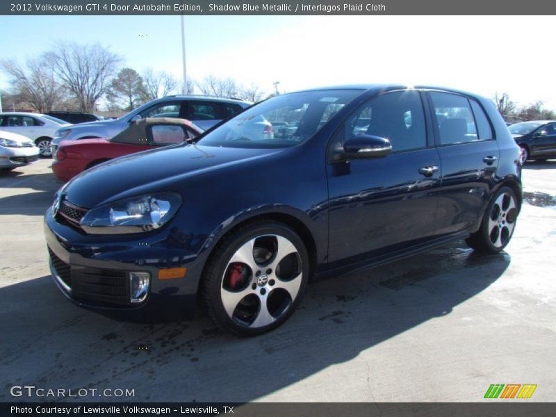 Shadow Blue Metallic / Interlagos Plaid Cloth 2012 Volkswagen GTI 4 Door Autobahn Edition