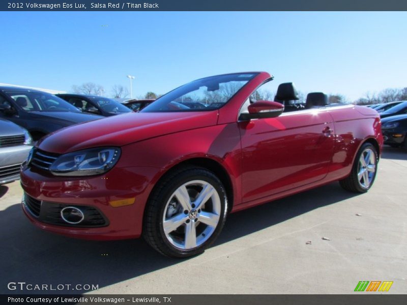 Salsa Red / Titan Black 2012 Volkswagen Eos Lux