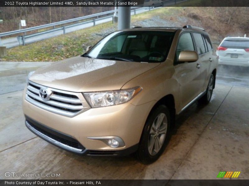 Sandy Beach Metallic / Sand Beige 2012 Toyota Highlander Limited 4WD
