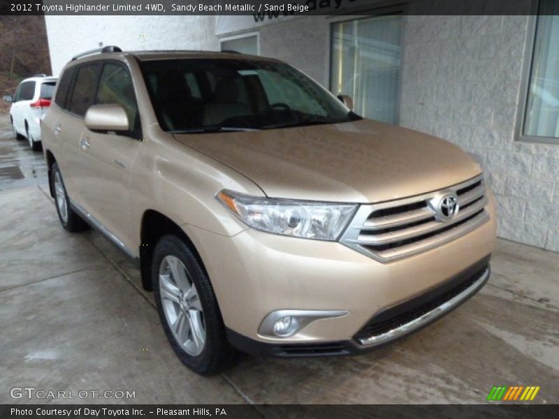 Sandy Beach Metallic / Sand Beige 2012 Toyota Highlander Limited 4WD