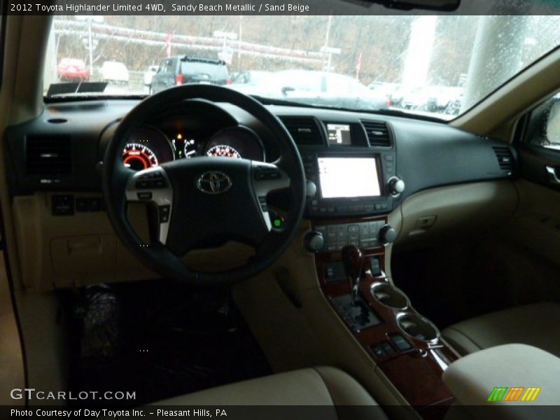 Sandy Beach Metallic / Sand Beige 2012 Toyota Highlander Limited 4WD