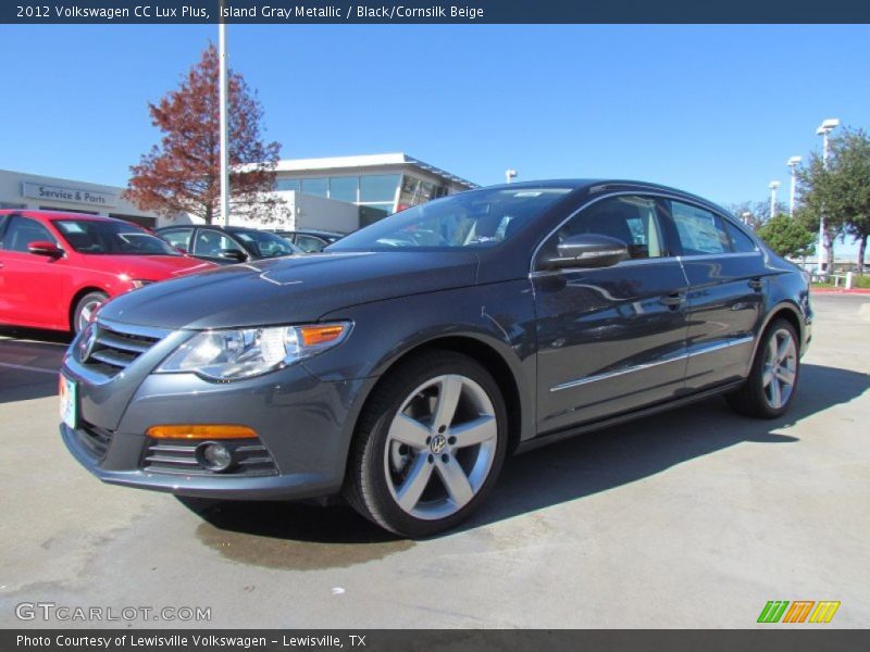 Island Gray Metallic / Black/Cornsilk Beige 2012 Volkswagen CC Lux Plus