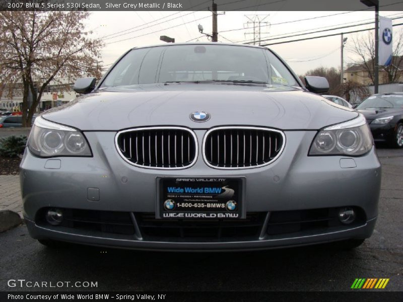 Silver Grey Metallic / Black 2007 BMW 5 Series 530i Sedan