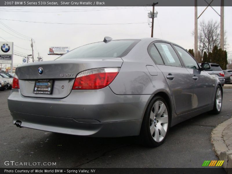 Silver Grey Metallic / Black 2007 BMW 5 Series 530i Sedan