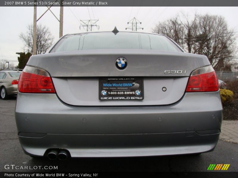 Silver Grey Metallic / Black 2007 BMW 5 Series 530i Sedan