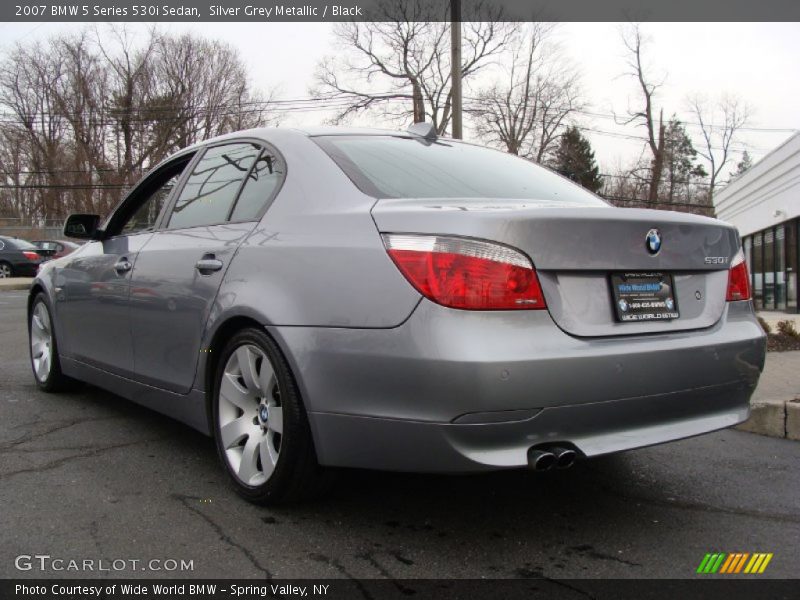 Silver Grey Metallic / Black 2007 BMW 5 Series 530i Sedan