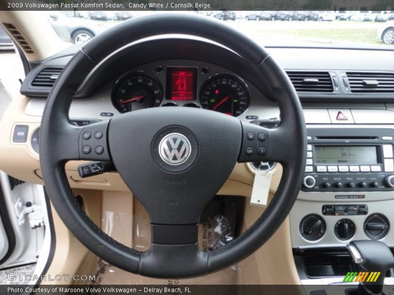 Candy White / Cornsilk Beige 2009 Volkswagen Passat Komfort Sedan