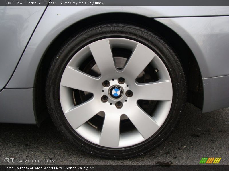 Silver Grey Metallic / Black 2007 BMW 5 Series 530i Sedan