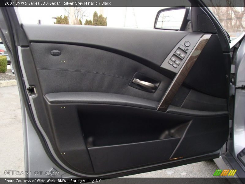 Silver Grey Metallic / Black 2007 BMW 5 Series 530i Sedan