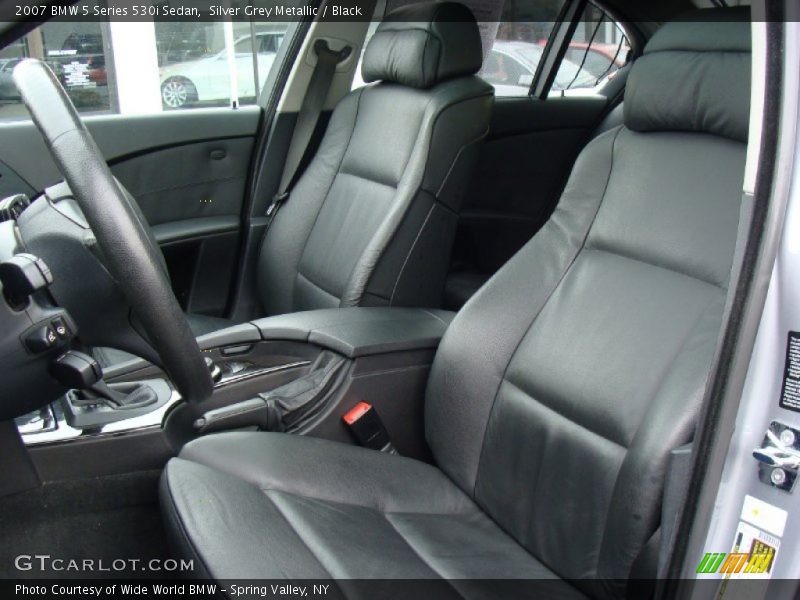 Silver Grey Metallic / Black 2007 BMW 5 Series 530i Sedan