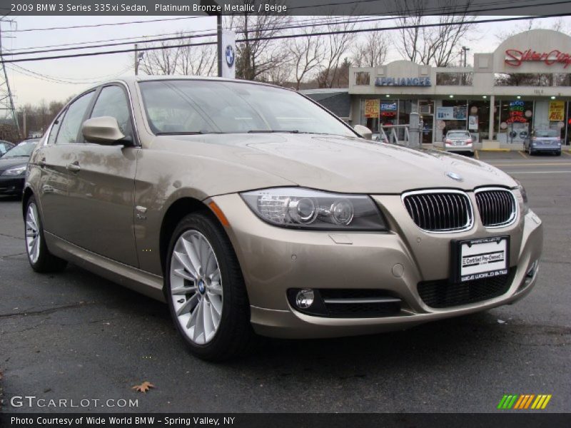 Platinum Bronze Metallic / Beige 2009 BMW 3 Series 335xi Sedan