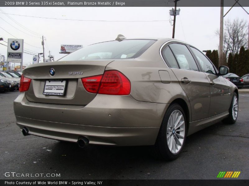 Platinum Bronze Metallic / Beige 2009 BMW 3 Series 335xi Sedan