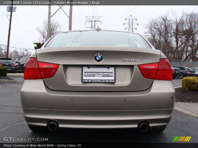 Platinum Bronze Metallic / Beige 2009 BMW 3 Series 335xi Sedan