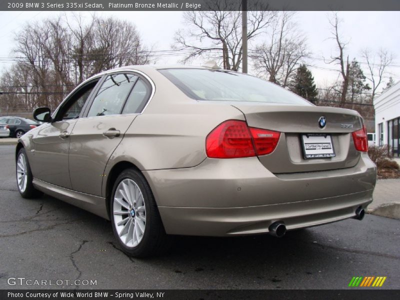 Platinum Bronze Metallic / Beige 2009 BMW 3 Series 335xi Sedan