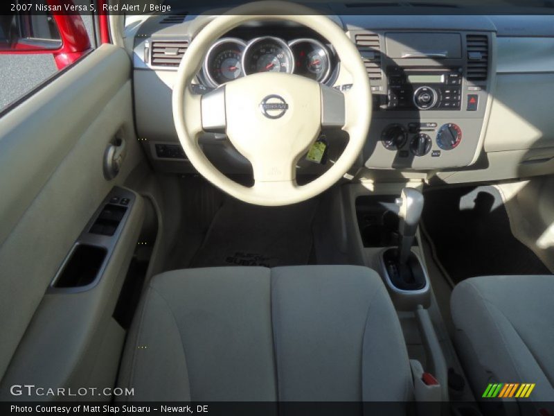 Red Alert / Beige 2007 Nissan Versa S