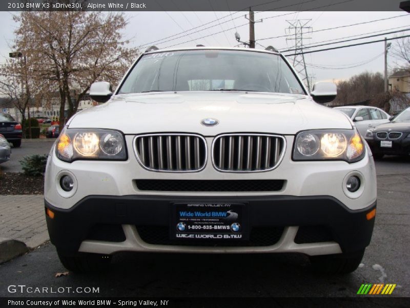 Alpine White / Black 2010 BMW X3 xDrive30i