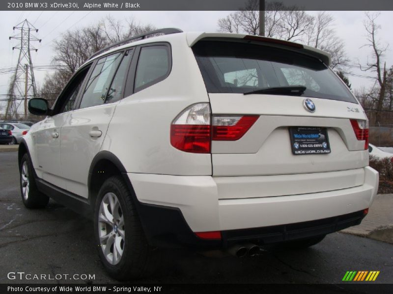 Alpine White / Black 2010 BMW X3 xDrive30i