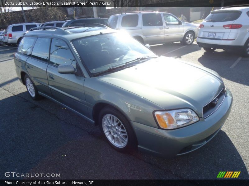 Seamist Green Pearl / Gray 2003 Subaru Legacy L Wagon