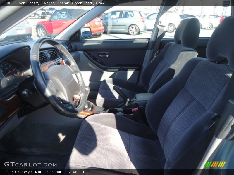 Seamist Green Pearl / Gray 2003 Subaru Legacy L Wagon
