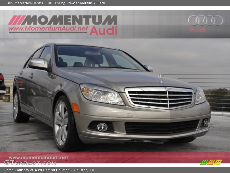 Pewter Metallic / Black 2009 Mercedes-Benz C 300 Luxury